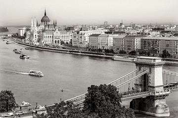 Vista aérea del parlamento de Budapest