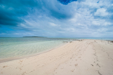 Fototapeta na wymiar White sand beach on Ha'apai, Tonga, South Pacific