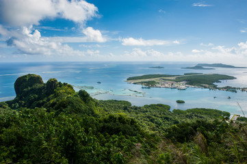 Overlook over Pohnpei and Sokehs rock, Micronesia, Central Pacific