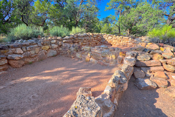The Tusayan Ruins at the Grand Canyon National Park. The ruins are from the Pueblo Indians and is...