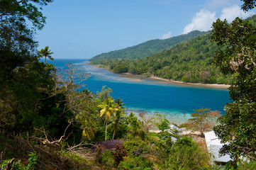 Fototapeta na wymiar View from the Island of Kvato in Eastern Papua New Guinea