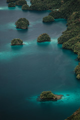 Micronesia, Palau, Aerial View of Rock Islands and World Heritage Site