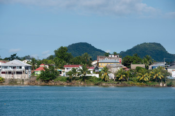 Fototapeta na wymiar Belize, District of Toledo, Punta Gorda. Waterfront view of the port city of Punta Gorda