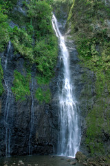 South Pacific, French Polynesia,Tahiti. The 3 Waterfalls Park (aka Les 3 Cascades)