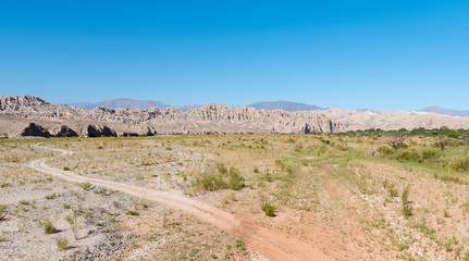Fototapeta na wymiar Quebrada de Las Flechas in the Valles Calchaqui region, Salta Province, Cafayate, Argentina.
