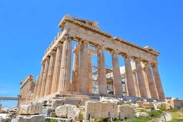 parthenon at acropolis in athens greece