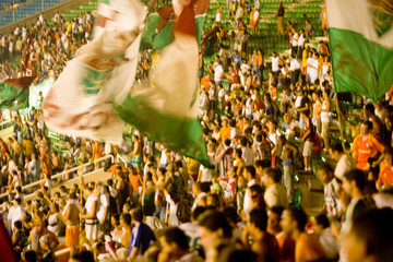 Obraz premium Maracana Stadium, Brazil's Temple of Soccer, Professional Game between two Brazilian teams, Rio De Janiero, Brazil 