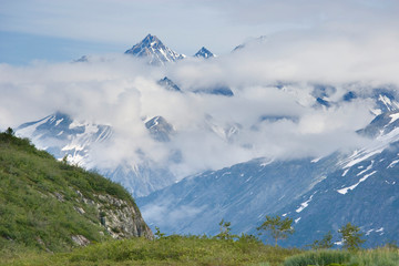 USA, Alaska, Glacier Bay National Park. View of clouds over mountain. Credit as: Don Paulson / Jaynes Gallery / Danita Delimont.com 
