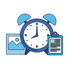 alarm clock with checklist icon