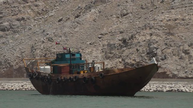 Closeup of Fishing Boat in Oman