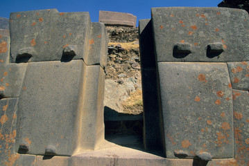 Peru, Sacred Valley, Ollantaytambo, Inca site above Urubamba Valley.