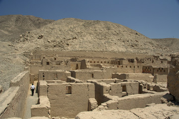 Peru, Pisco. Pre-Inca ruins at Tambo Colorado (aka Puka Tampu in Quechua), circa late 15th century