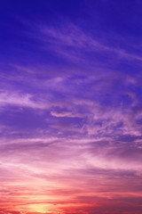 夏の夕景　背景イメージ