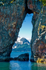 USA, Pacific Northwest, Alaska, Kenai Fjords National Park. Fascinating Three Hole Point.