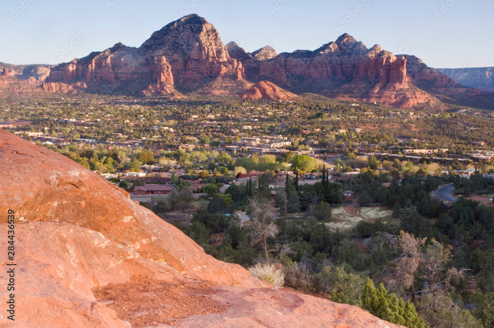 Sticker USA, AZ, Sedona at Dawn from Airport Hill