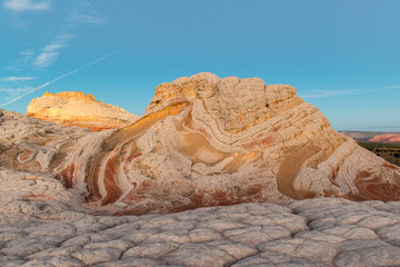Textured sandstone landscape, Vermillion Cliffs, White Pocket wilderness, Bureau of Land...