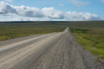 Fototapeta na wymiar Alaska, Nome, Bob Blodgett Nome-Teller Highway, Teller Road. Sinuk River area, around mile marker 26.