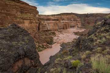 Little Colorado river in Arizona after a storm