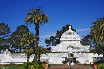 USA, California, San Francisco. The Conservatory of Flowers in Golden Gate Park. 