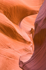 USA, AZ, Abstract Detail of Lower Antelope Canyon near Page