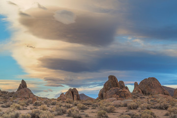USA, California, Sierra Nevada Mountains. Clouds over the Alabama Hills. Credit as: Don Paulson / Jaynes Gallery / DanitaDelimont.com