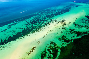 aerial view of the sea