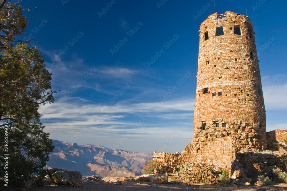 Sticker az, arizona, grand canyon national park, south rim, desert view, the watchtower, historic rest area 