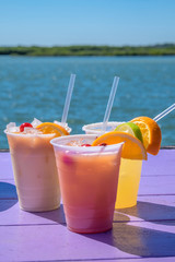 Tropical drinks, Intracoastal waterway, Florida, Usa