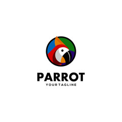 Parrot Logo Design Vector Stock