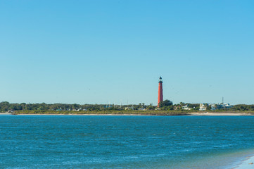 USA, Florida, Ponce Inlet, Ponce de Leon Inlet Lighthouse, Indian River Lagoon.