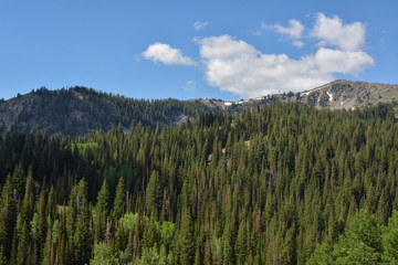 Rocky mountains surrounding Park City, Utah