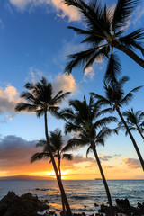 Plakat Small beach in Makena area, Maui, Hawaii, USA