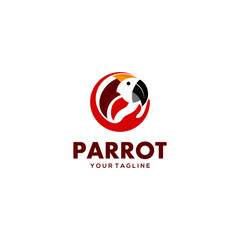 Parrot Logo Design Vector Stock