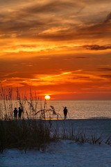 USA, Florida, Anna Marie Island. People watch sunset on Anna Marie Island on Florida's Gulf Coast