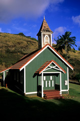 Fototapeta na wymiar Church in Kahakuloa, Maui, Hawaii, USA