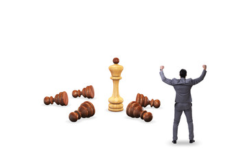 Strategy and tactics concept with businessman