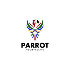 Parrot Logo Design Vector Stock © Jukyelabs