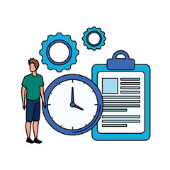 young man with checklist character