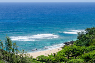 Waiakalua beach, Na Aina Kai Botanical Gardens and Sculpture Park, Kauai, Hawaii.