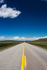 USA, Idaho, Highway Leading to Beautiful Little City of Rocks