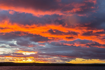Michigan, Munising, Lake Superior at sunset