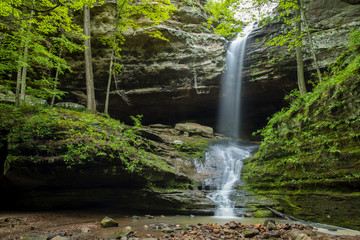 Waterfall at Ferne Clyffe State Park, Johnson County, Illinois