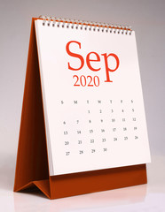 Simple desk calendar 2020 - September