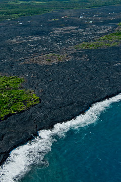 Aerial View Of Hawaii Volcanoes National Park.