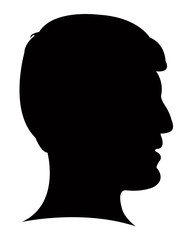 a man head silhouette vector