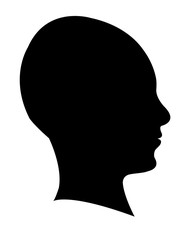 a child head silhouette vector
