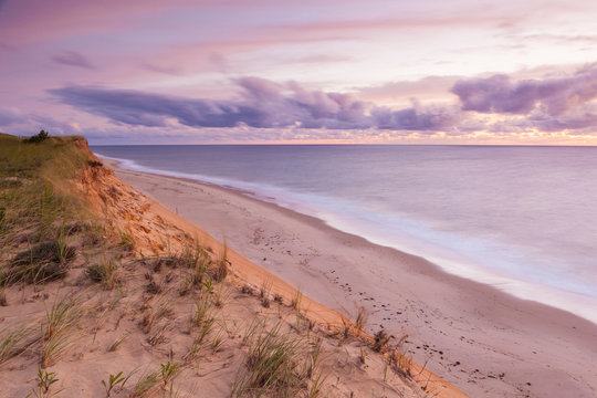 Sunrise view from the Marconi Station Site in the Cape Cod National Seashore in Wellfleet, Massachusetts.