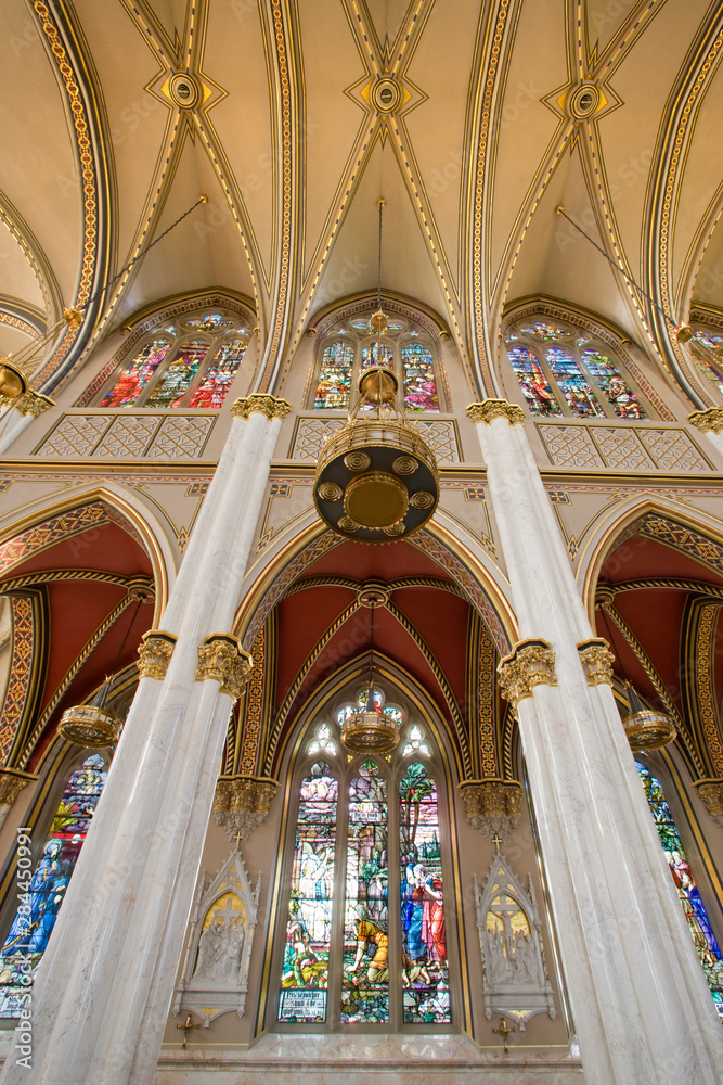 Canvas Prints usa, montana, helena. interior of saint-helena cathedral.