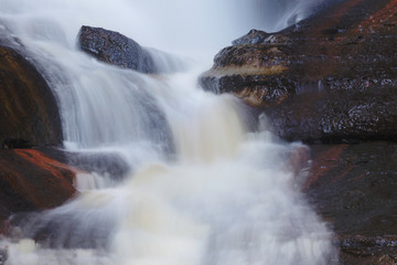 Lower section of Munising Falls, Munising, Pictured Rocks National Lakeshore, Alger County, Upper Peninsula, Michigan
