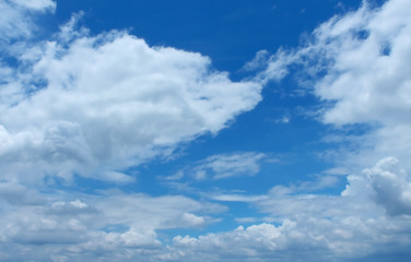 Fototapeta na wymiar Blue sky with white clouds.